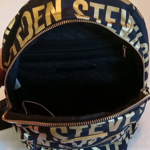 Steve Madden Black and Gold Backpack - Picture 7 of 14